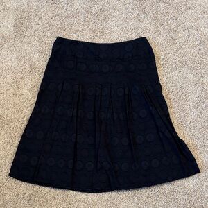 Rafaella Black Textured A-Line Skirt